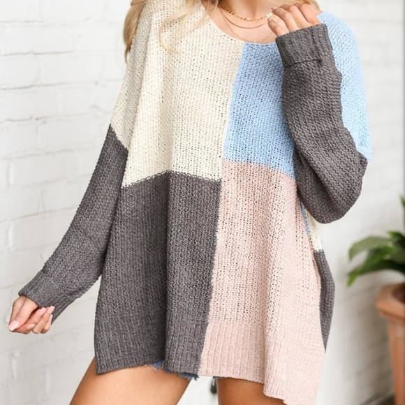 🎈 SOLD Hannah Color Block Sweater - Picture 4 of 6